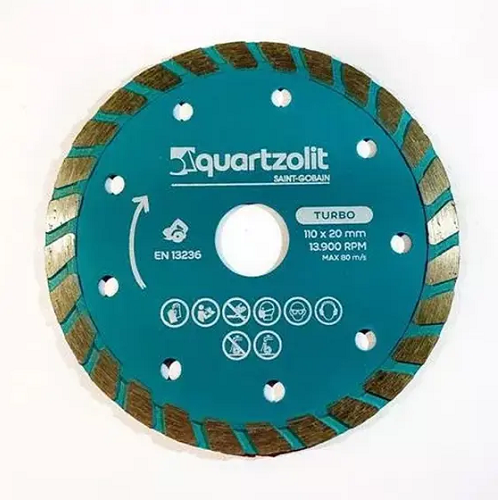 Disco Diamantado Turbo de 110mm Quartzolit
